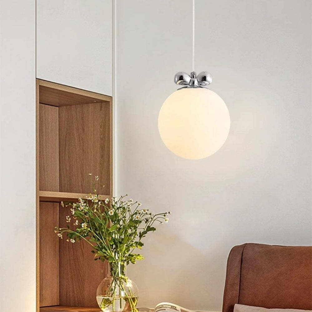 Classic Vintage White Glass Ball Rod Pendant Lights -Homdiy