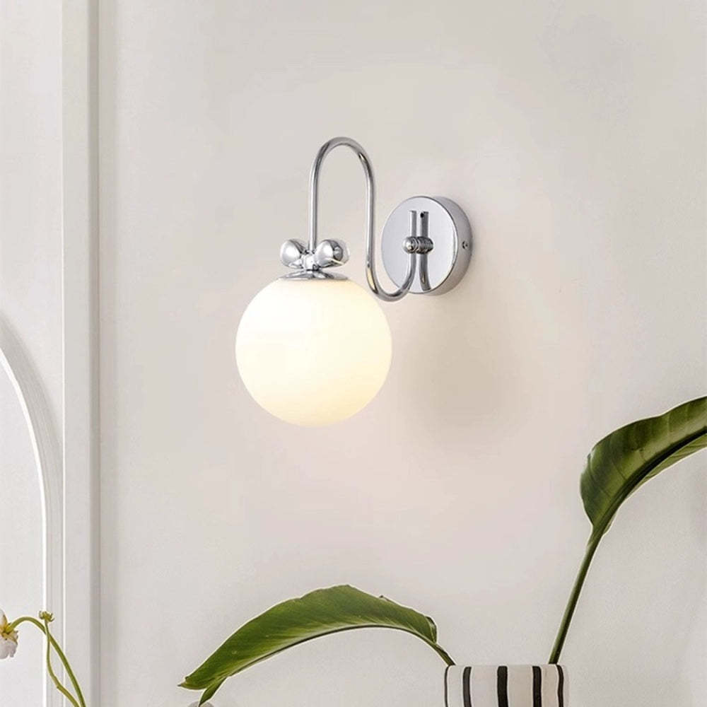 Nordic Rotatable White Glass Wall Light -Homdiy