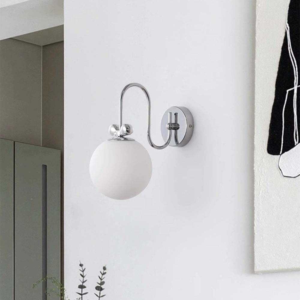 Nordic Rotatable White Glass Wall Light -Homdiy