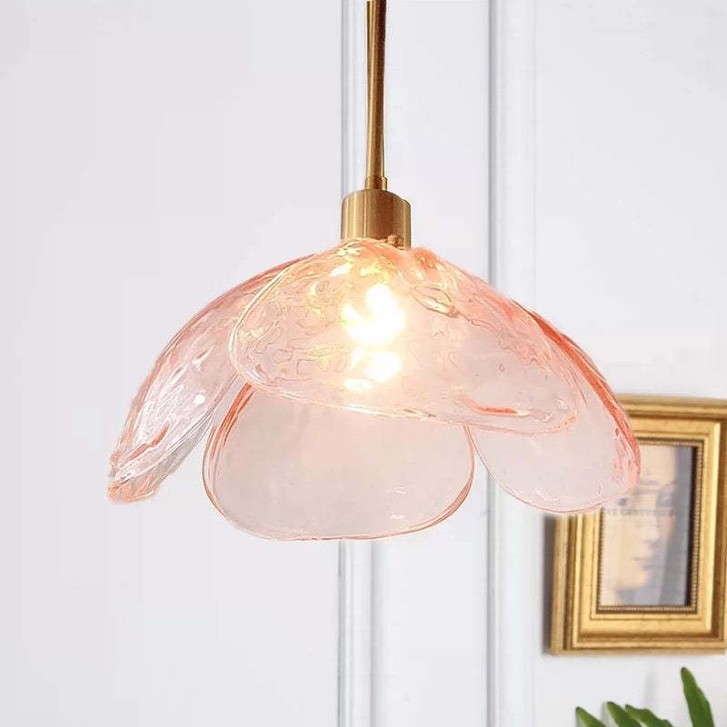 Creative Flower Petal Bedside Rod Pendant Light -Homdiy