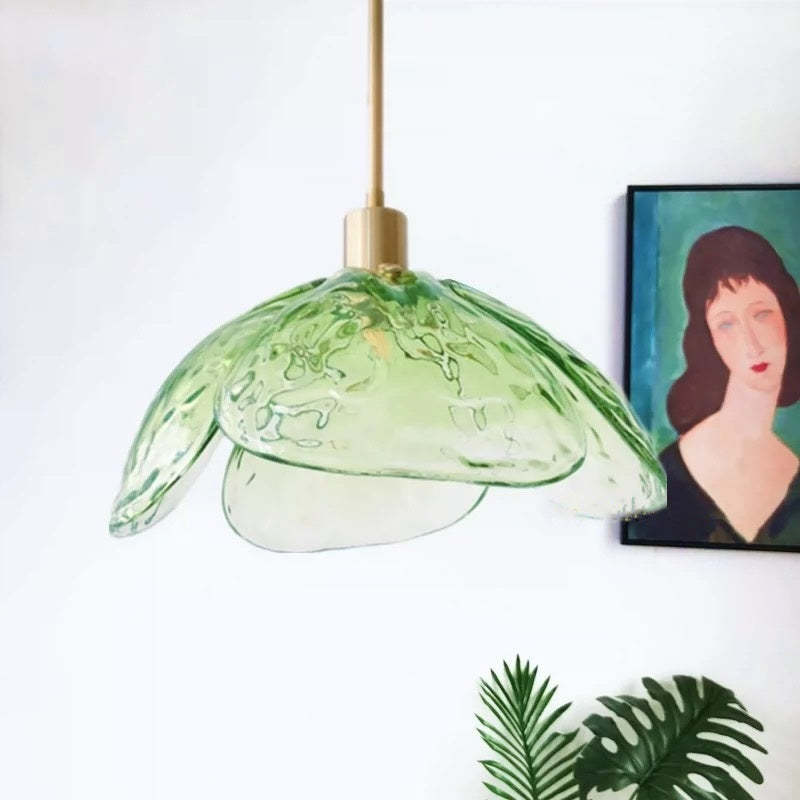 Creative Flower Petal Bedside Rod Pendant Light -Homdiy