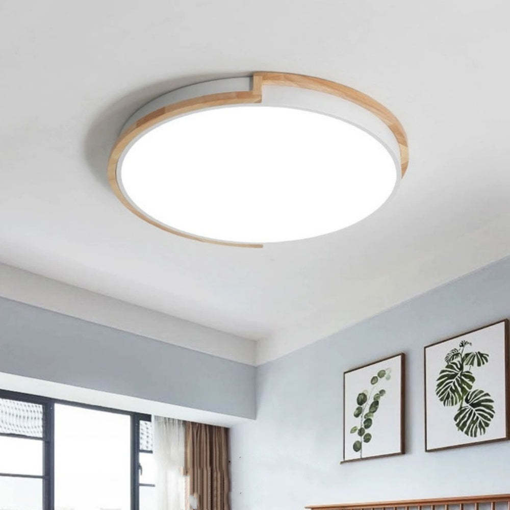 Nordic Wooden Bedroom LED Ceiling Light -Homdiy