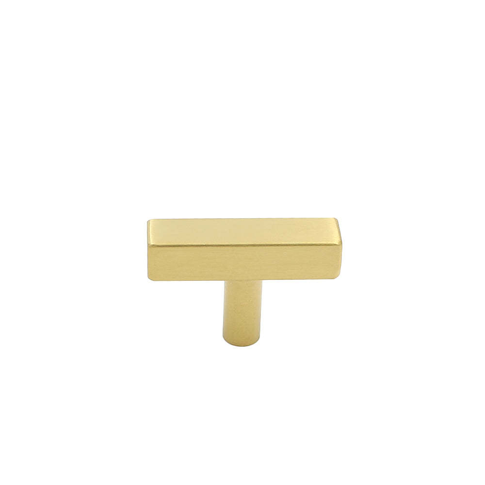 12 Pack Modern Stainless Steel Brushed Brass Cabinet Pulls Handles -Homdiy