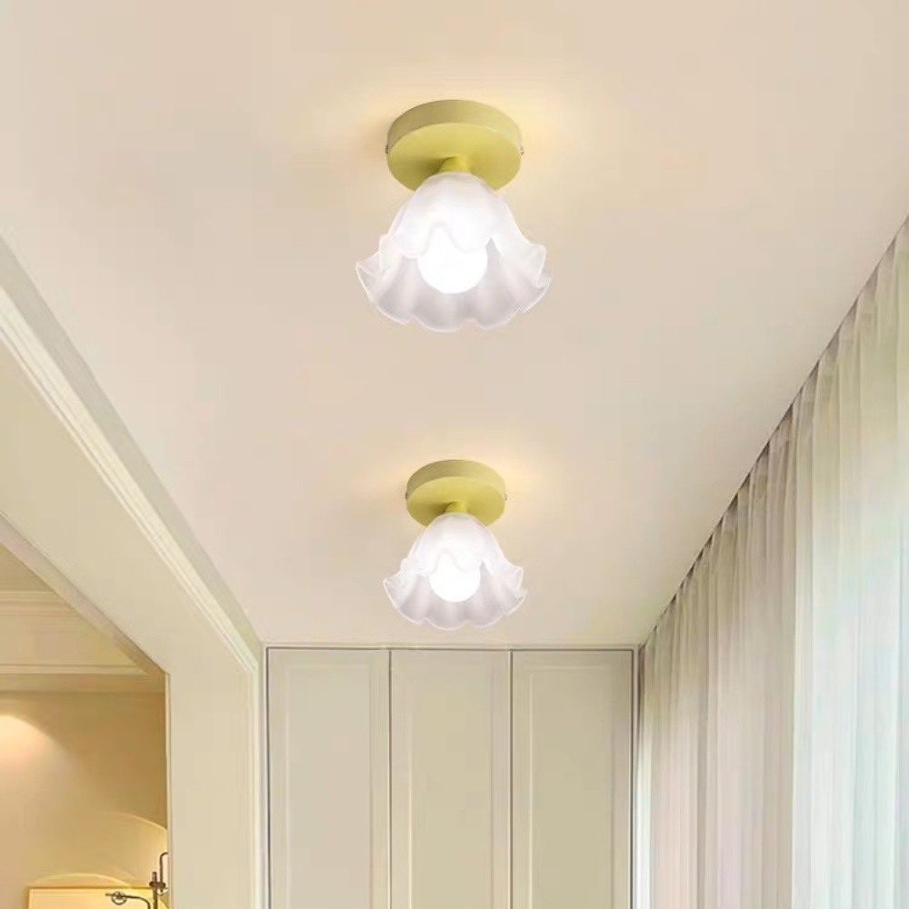 Modern Flower Shape Semi-Flush Ceiling Light