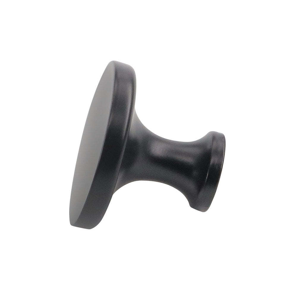 10 Pack Solid Black Round Cabinet Knobs For Kitchen (LS9189BK) -Homdiy