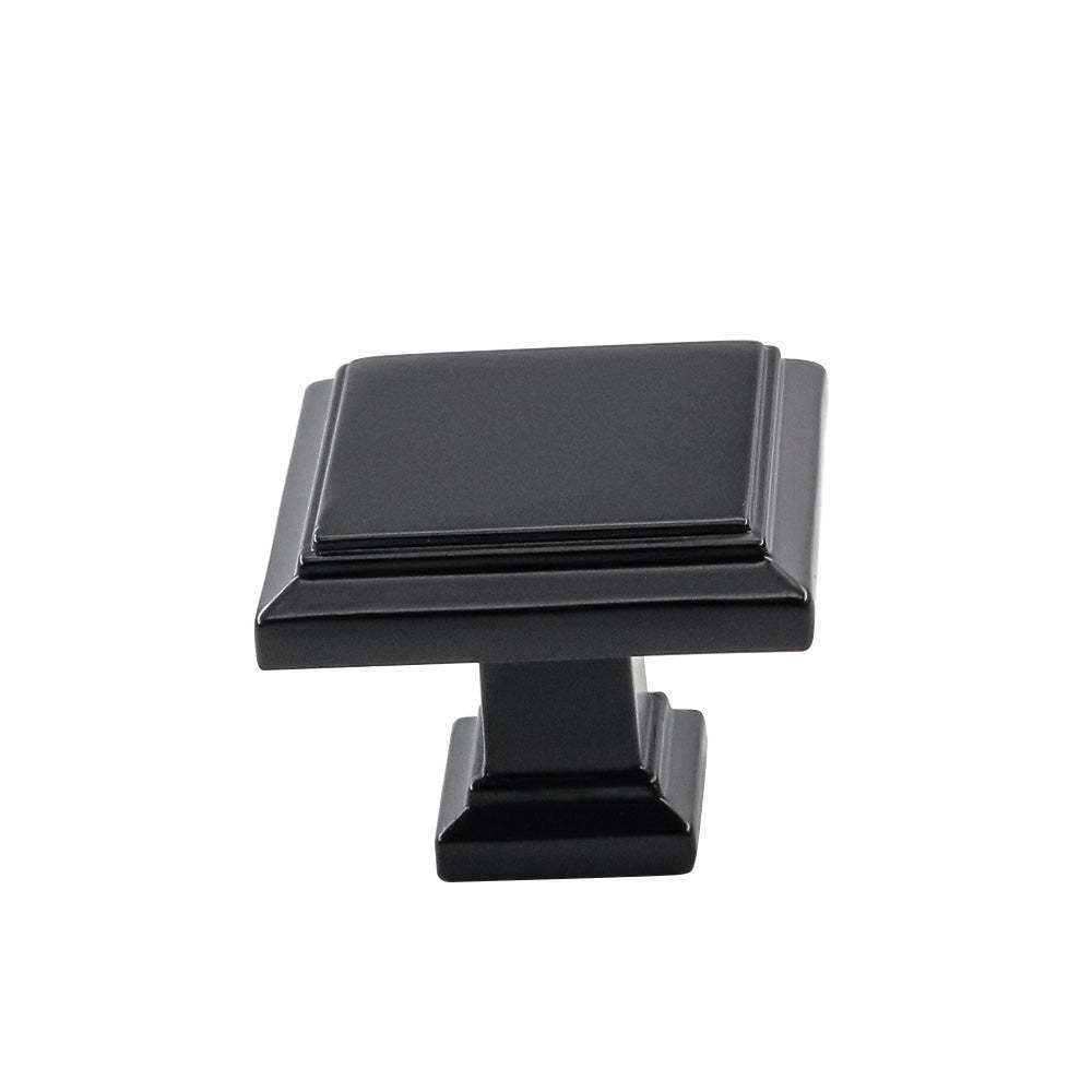 10 Pack Matte Black Cabinet Knobs Zinc Alloy Dresser Drawer Knobs For Bathroom(LS9111BK) -Homdiy