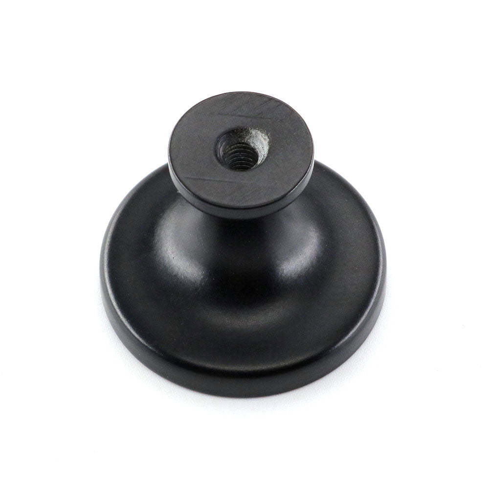 10 Pack Solid Black Round Cabinet Knobs For Kitchen (LS9189BK) -Homdiy