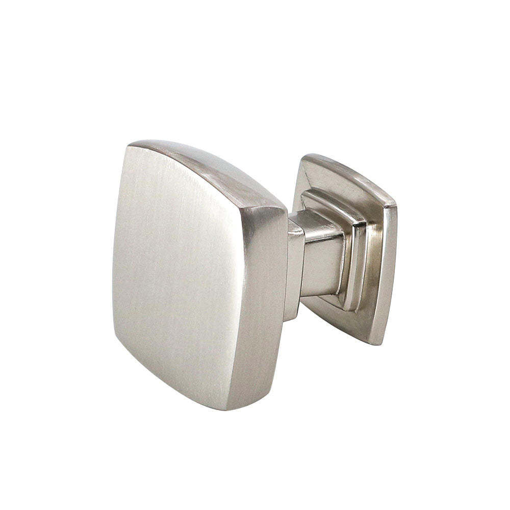10 Pack Square Kitchen Drawer Knobs Brushed Nickel Cabinet Knobs(LS9016SNB) -Homdiy