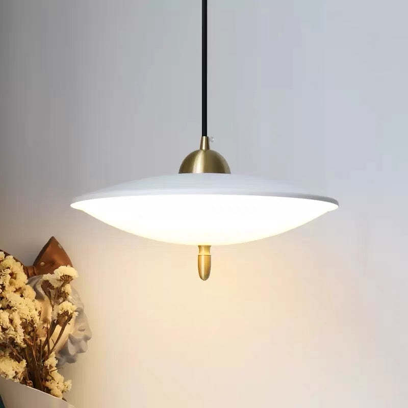 Industrial Metal Pndant lights with Opaque Glass Shade -Homdiy