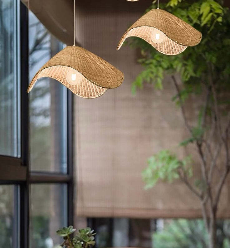 Boho Rattan Pendant Light For Kitchen Island -Homdiy