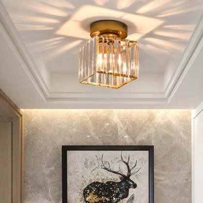 Luxury Crystal Black Hallway Ceiling Light -Homdiy