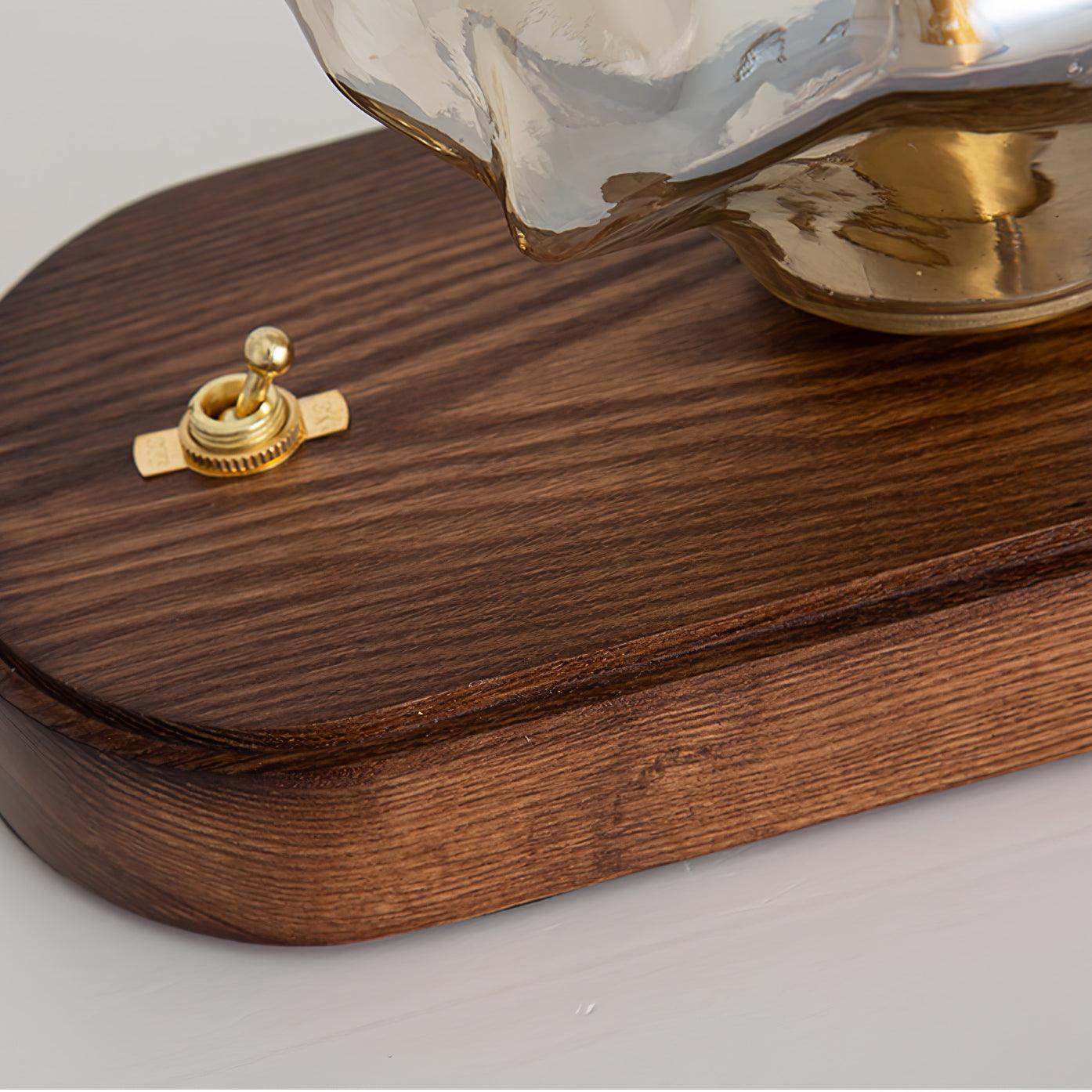 Creative Ice Stone Glass Bedroom Table Lamp -Homdiy