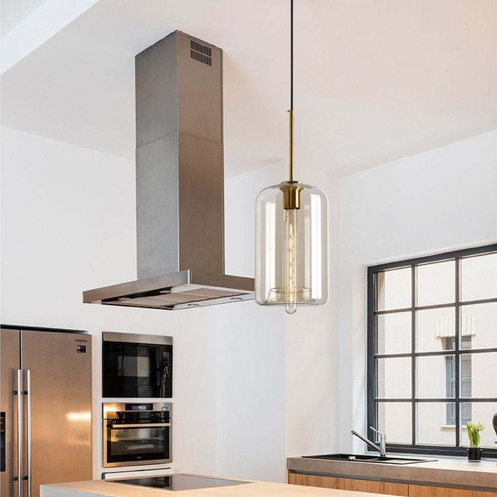 Modern Cognac Glass Pendant Light -Homdiy