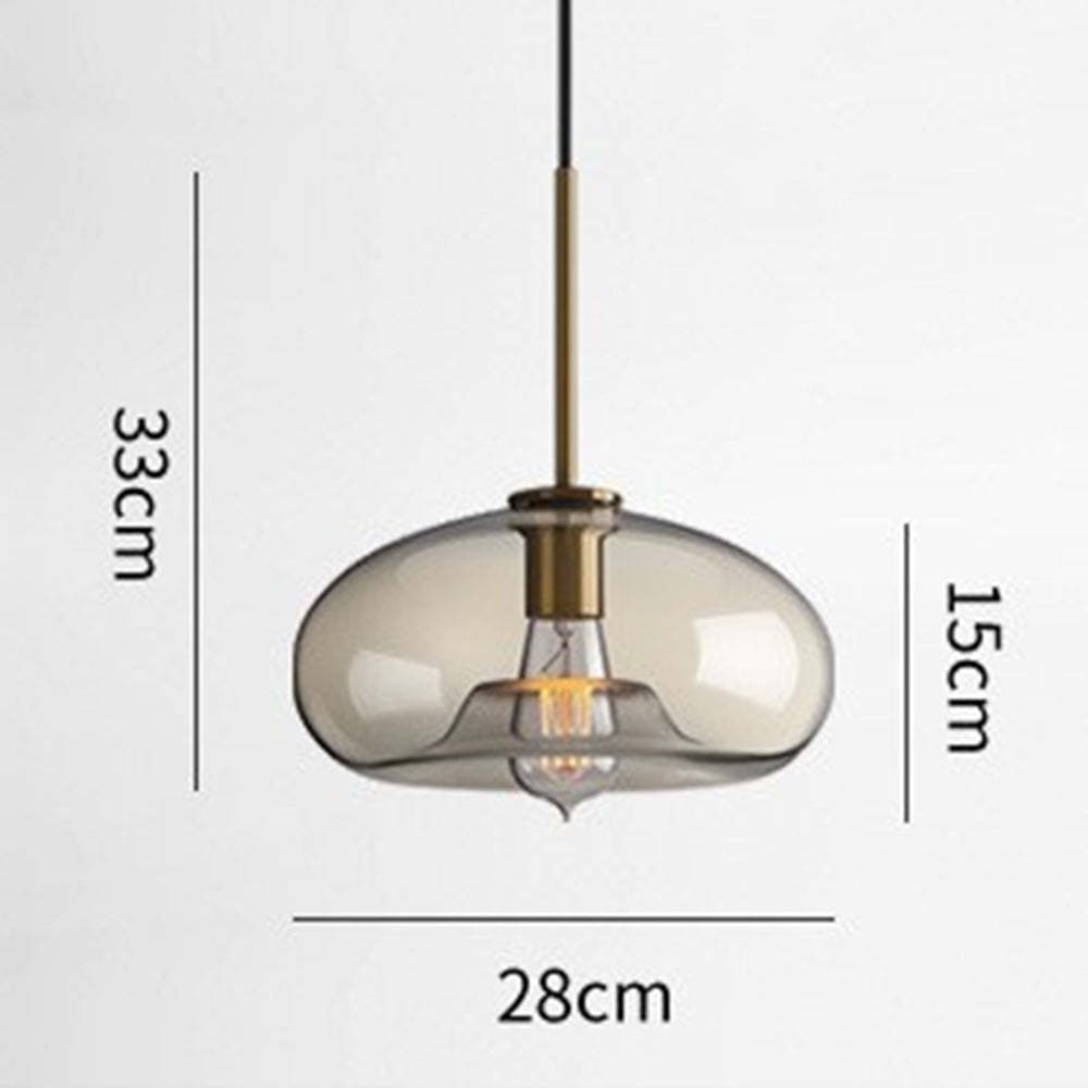 Modern Cognac Glass Pendant Light -Homdiy