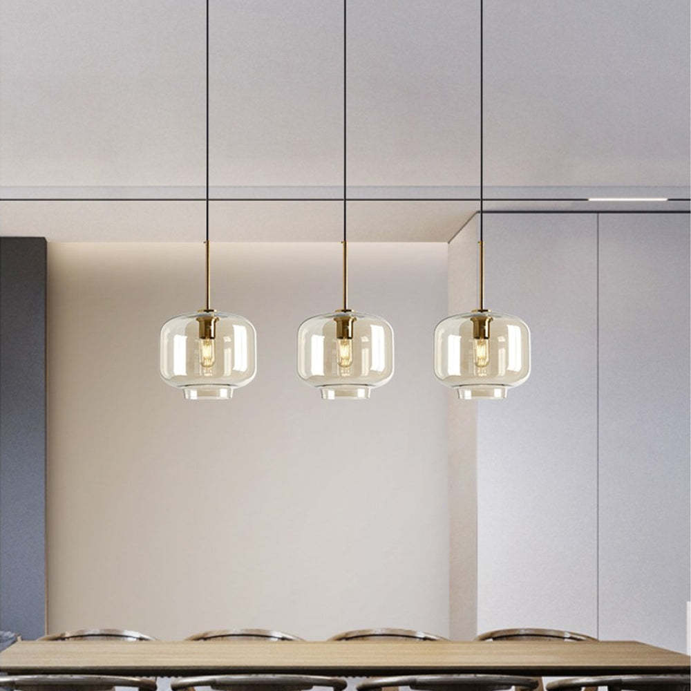 Modern Cognac Glass Pendant Light -Homdiy