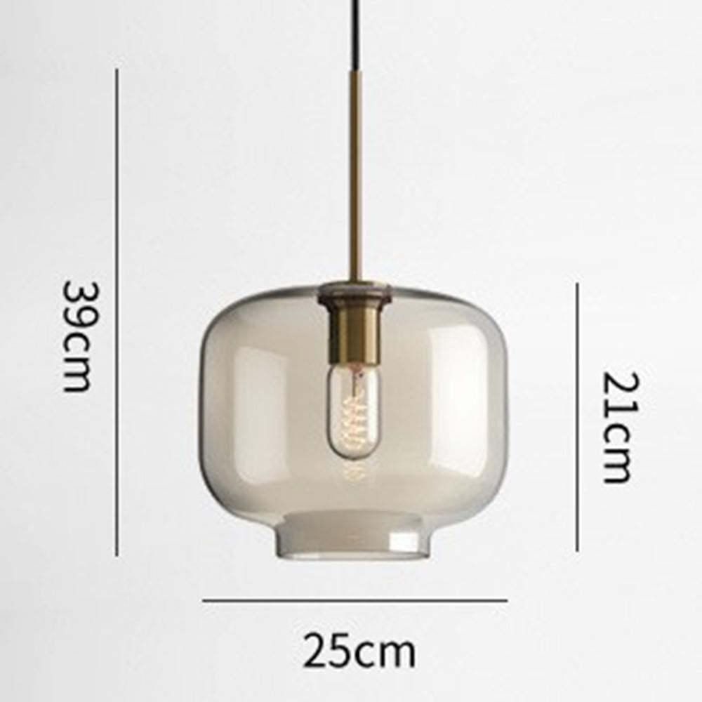 Modern Cognac Glass Pendant Light -Homdiy