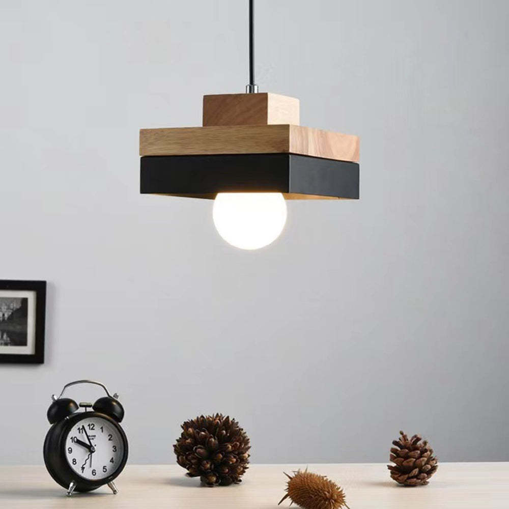 Medieval Solid Wood Pendant Hanging Light -Homdiy