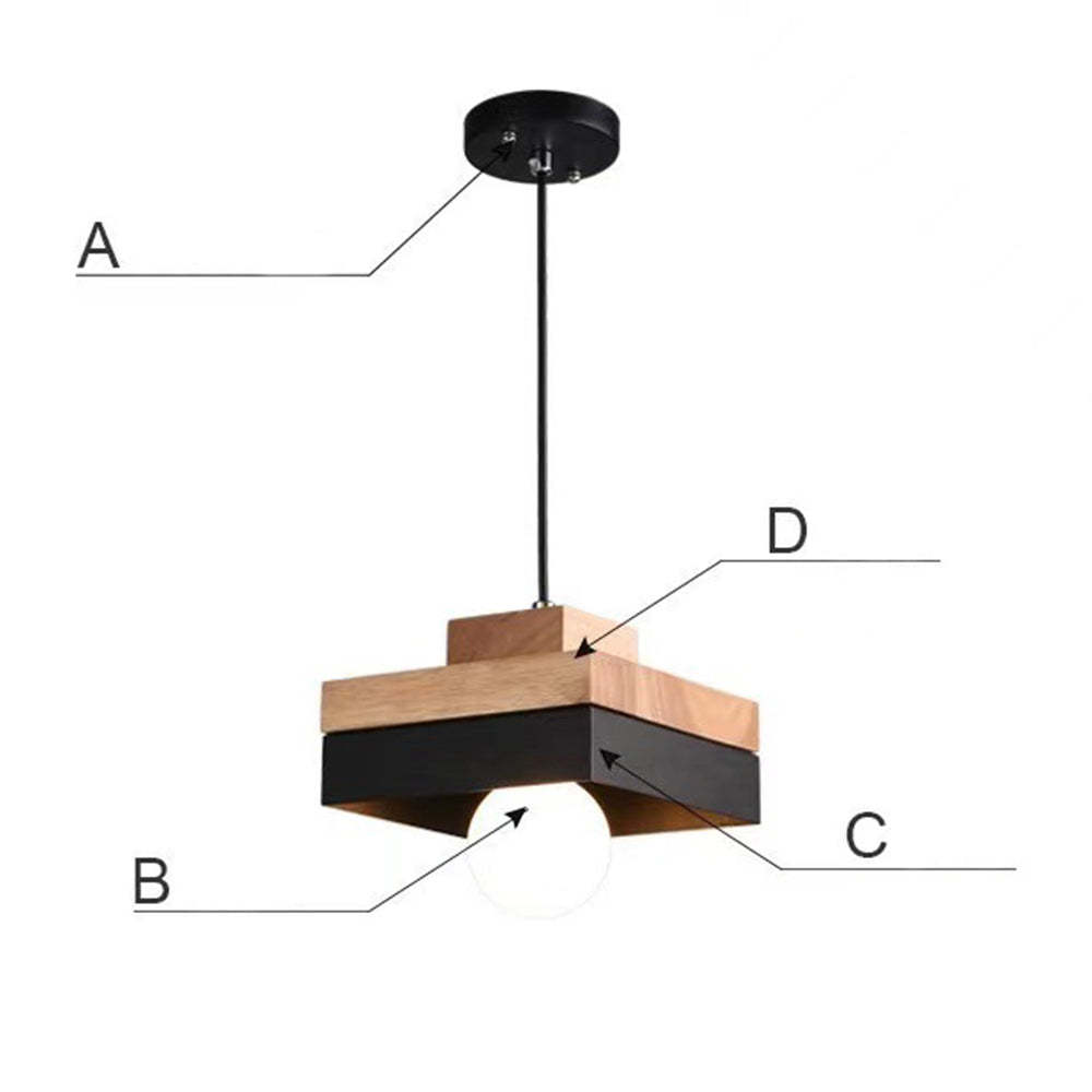 Medieval Solid Wood Pendant Hanging Light -Homdiy