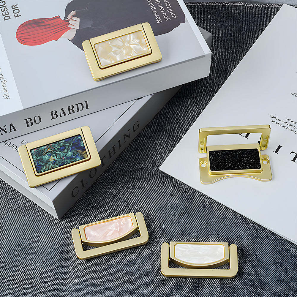 Decorative Invisible Gold Ring Zinc Alloy Drawer Handle