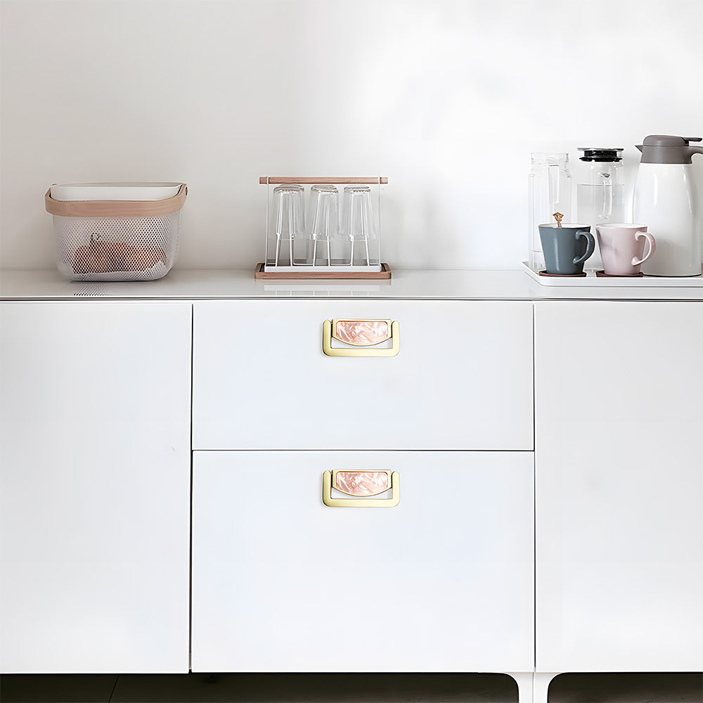 Decorative Invisible Gold Ring Zinc Alloy Drawer Handle