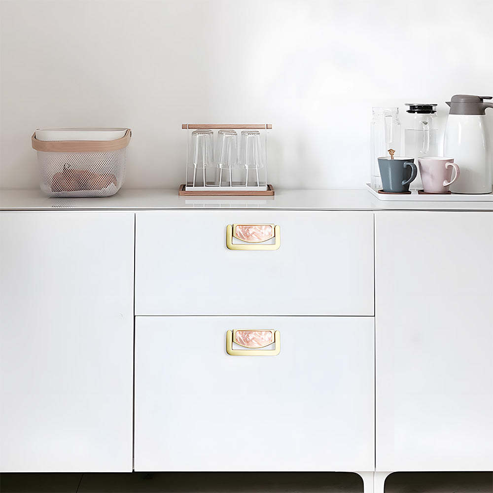 Decorative Invisible Gold Ring Zinc Alloy Drawer Handle