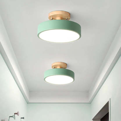 Simple Round Hallway Semi Flush LED Ceiling Lights