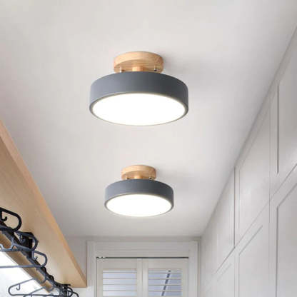 Simple Round Hallway Semi Flush LED Ceiling Lights