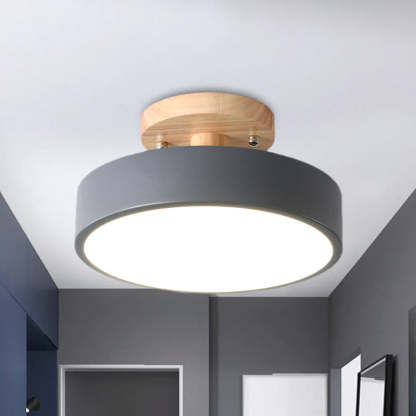 Simple Round Hallway Semi Flush LED Ceiling Lights