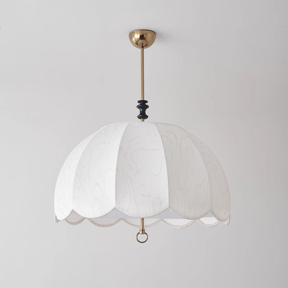 Wabi-Sabi Fabric Iron Large Dining Room Pendant Light