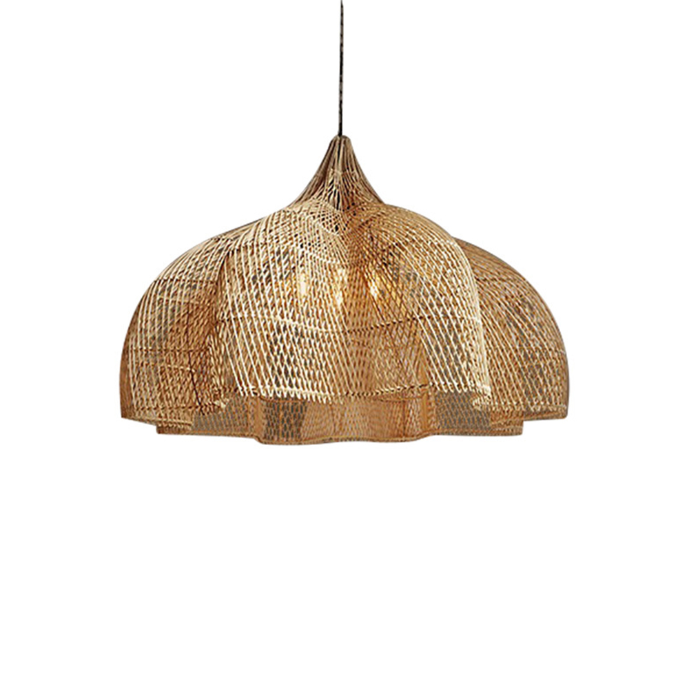 Japanese Wabi-Sabi Handwoven Rattan Pendant Light