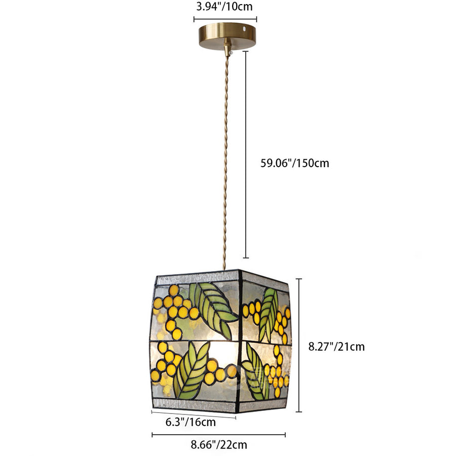 Vintage Colorful Glass Fruit Chandelier Lighting -Homdiy