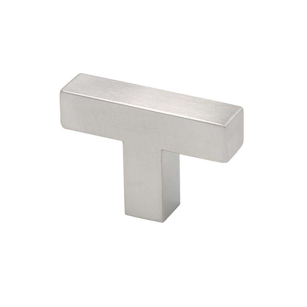 1 Pack Brushed Nickel Cabinet Handles Modern Square Kitchen Drawer Pulls (LSJ12BSS) -Homdiy