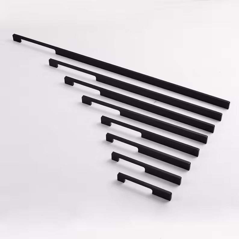 Solid Brass Modern Slimline Gold Unique Cabinet Pulls and Drawer Handles