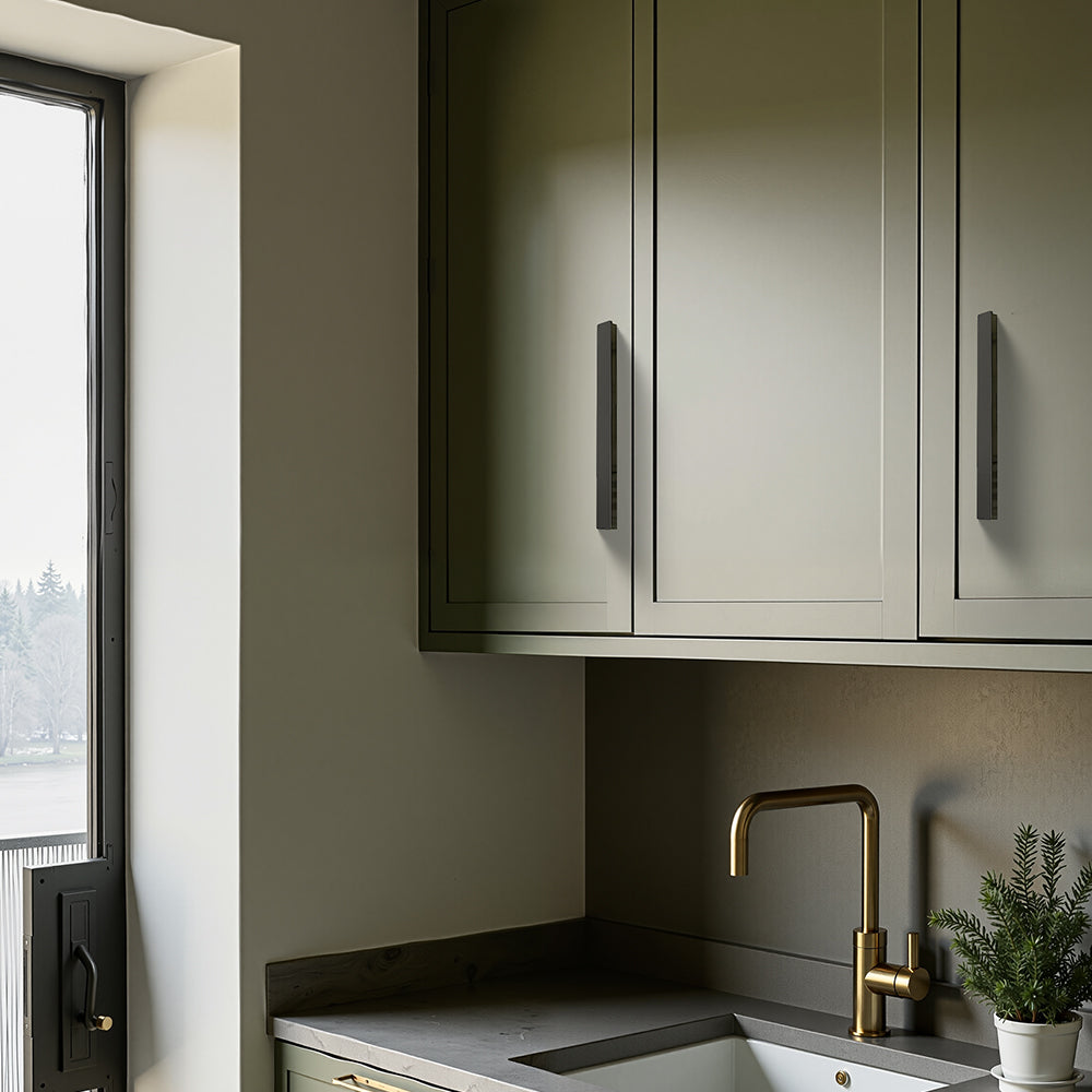 Modern Matte Black Aluminum Alloy Cabinet Pulls