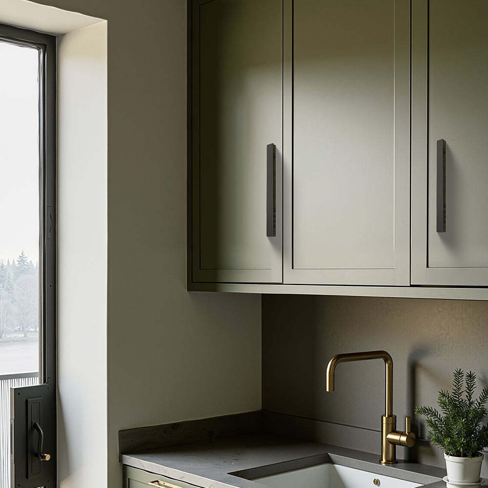 Modern Matte Black Aluminum Alloy Cabinet Pulls