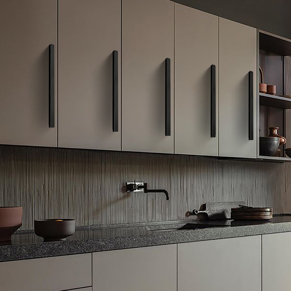 Modern Matte Black Aluminum Alloy Cabinet Pulls