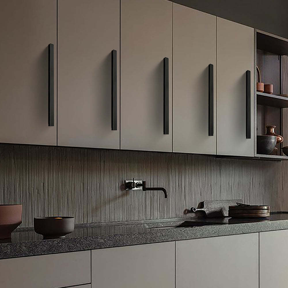 Modern Matte Black Aluminum Alloy Cabinet Pulls