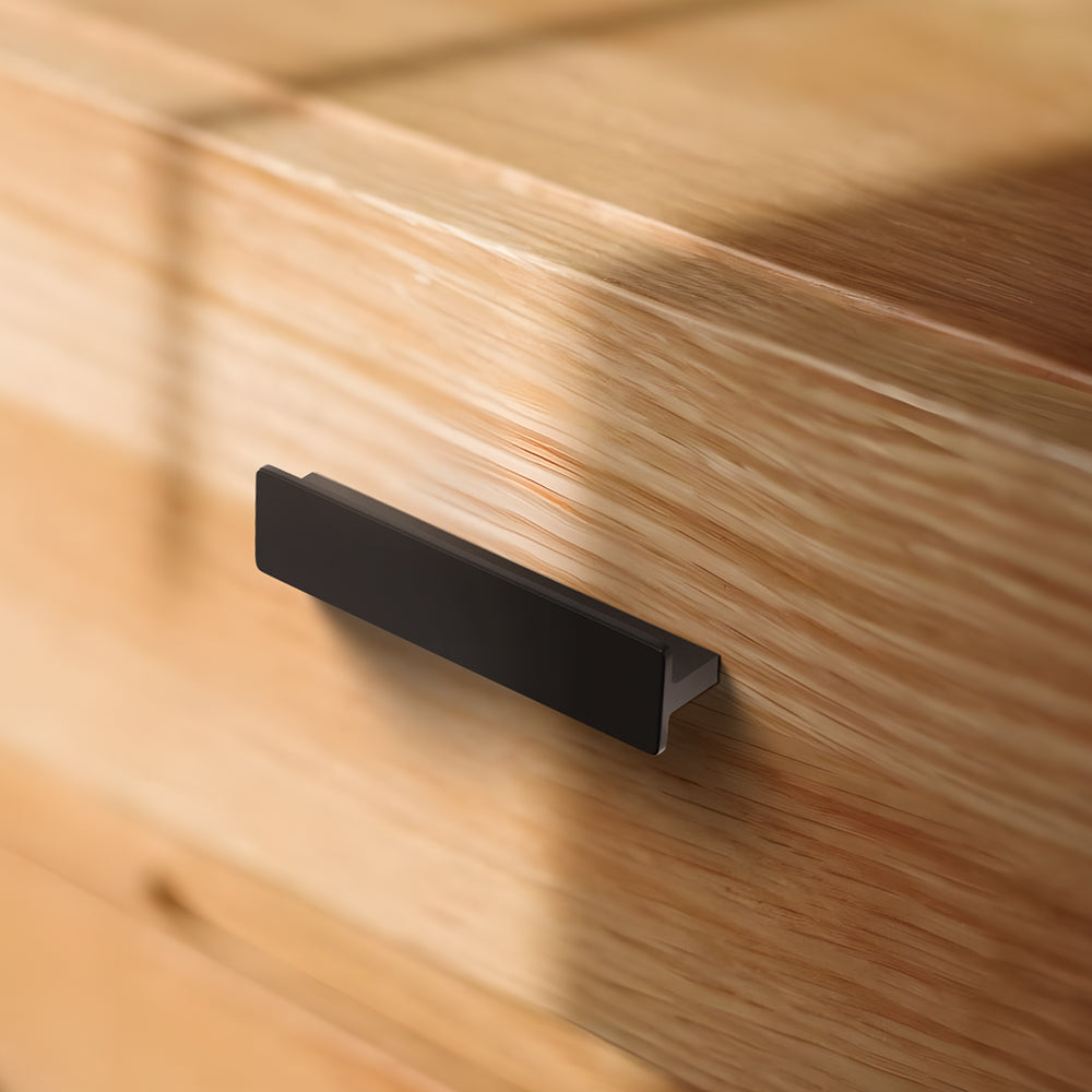 Modern Matte Black Aluminum Alloy Cabinet Pulls
