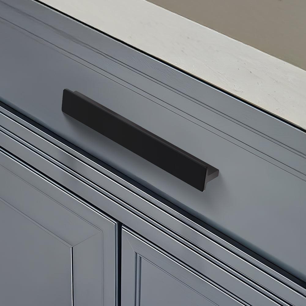 Modern Matte Black Aluminum Alloy Cabinet Pulls