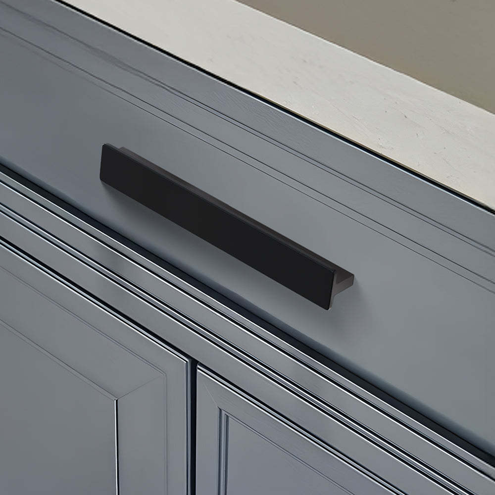 Modern Matte Black Aluminum Alloy Cabinet Pulls