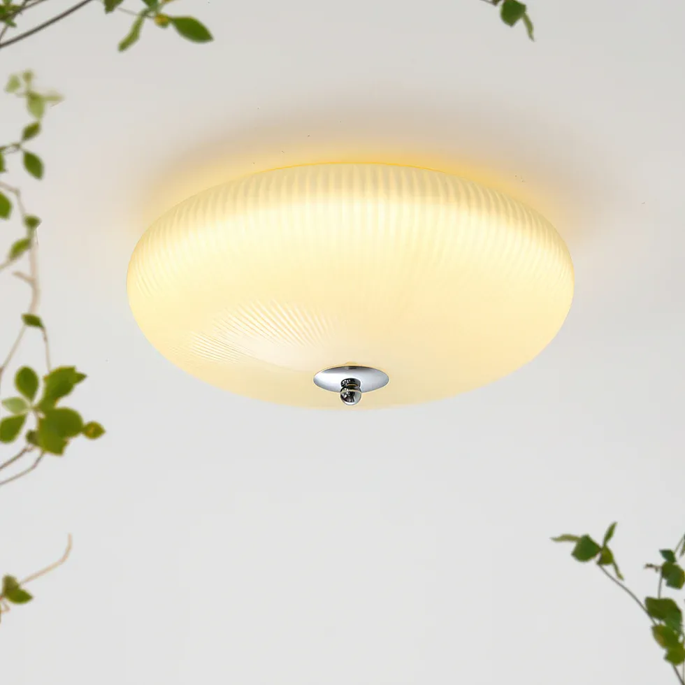 Modern Cream Glass Ceiling Light