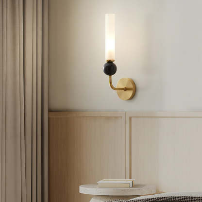 Natural Marble Long Pole Aisle Wall Light -Homdiy