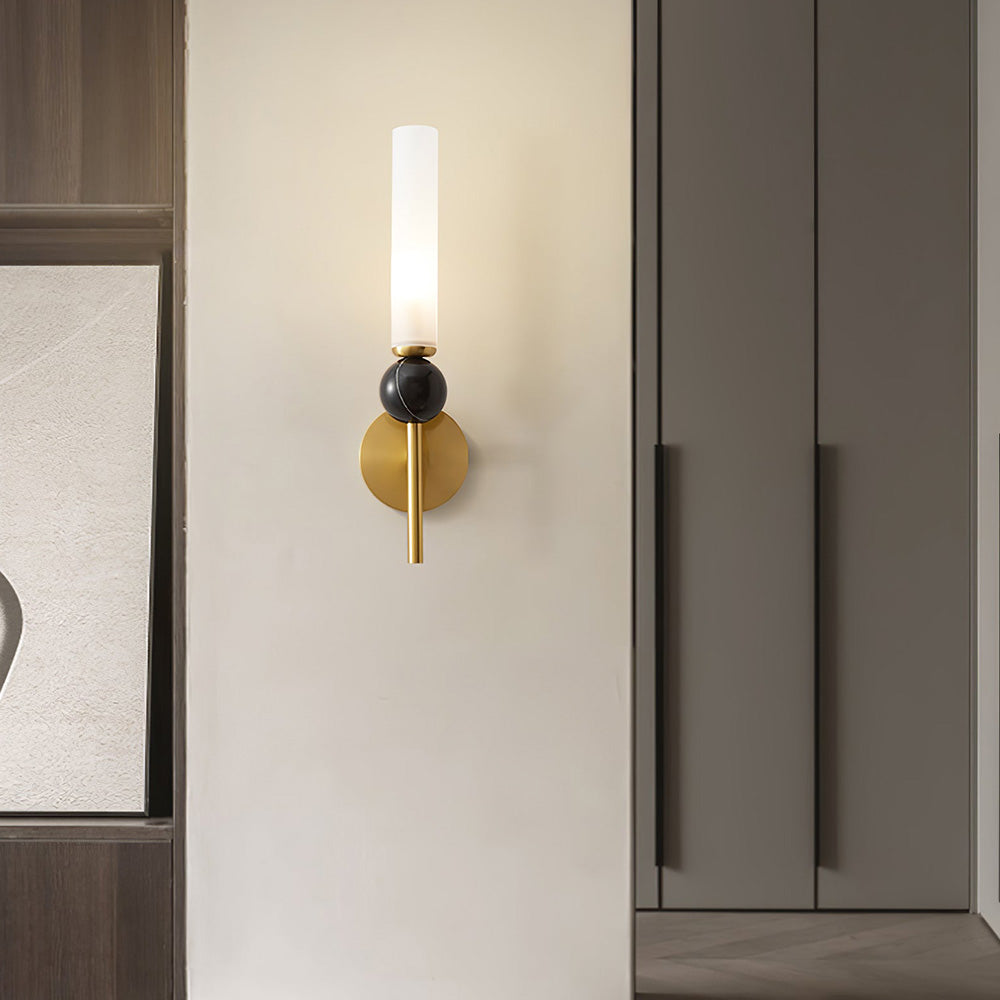 Natural Marble Long Pole Aisle Wall Light -Homdiy