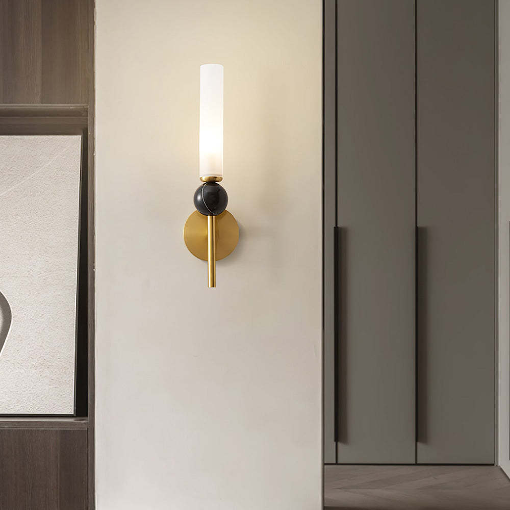 Natural Marble Long Pole Aisle Wall Light -Homdiy