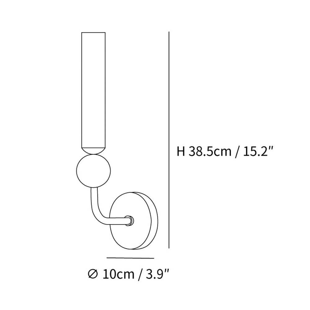 Natural Marble Long Pole Aisle Wall Light -Homdiy