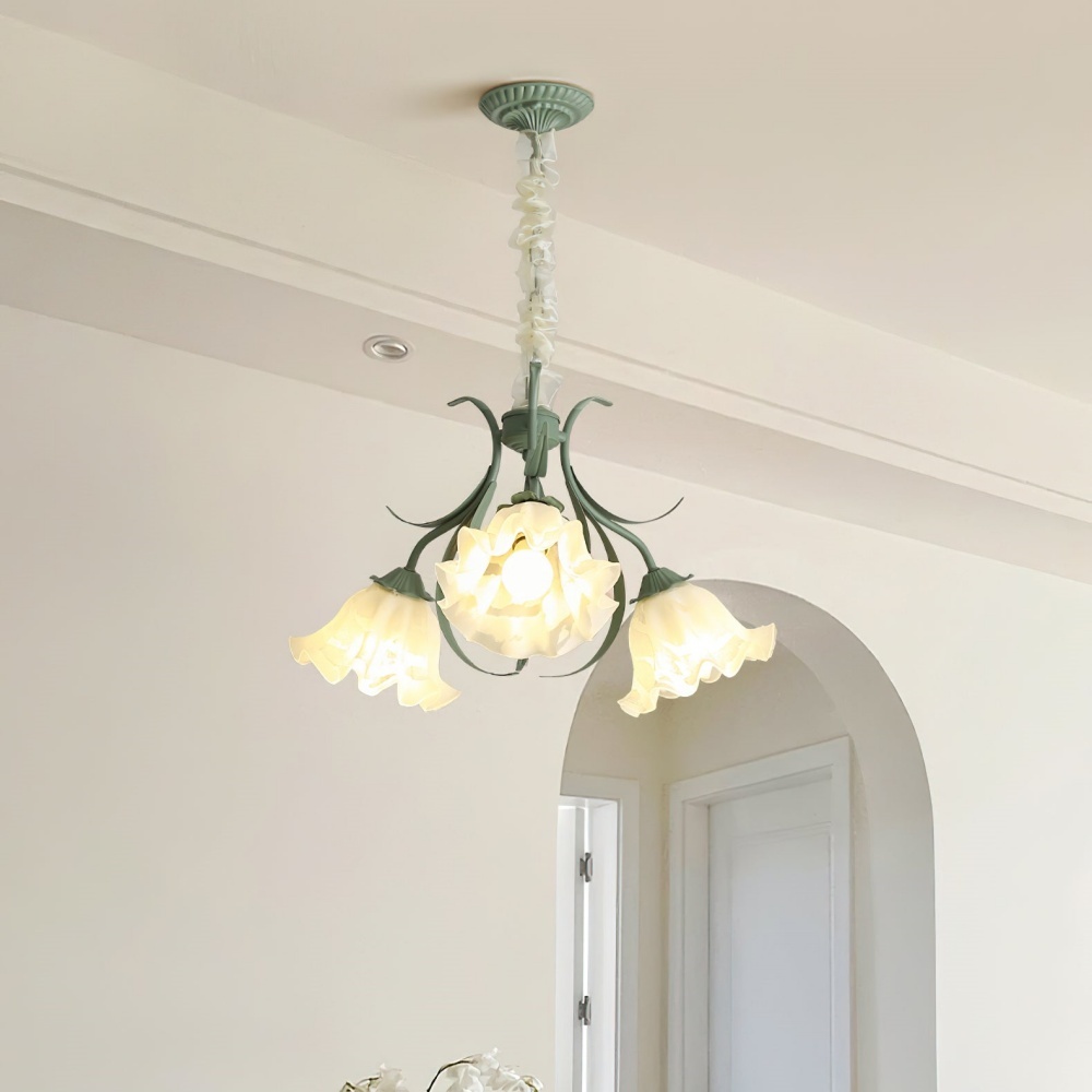 Pastoral Style Lily of the Valley Flower Chandelier