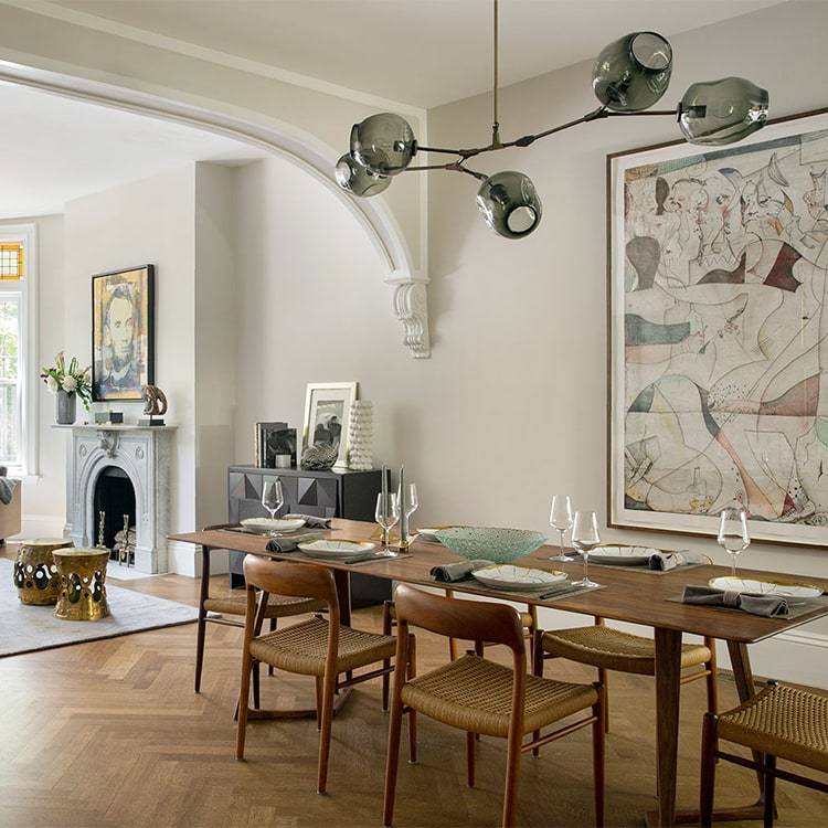 Homdiy Chandelier Bifurcation Sputnik Bubble Glass Chandelier For