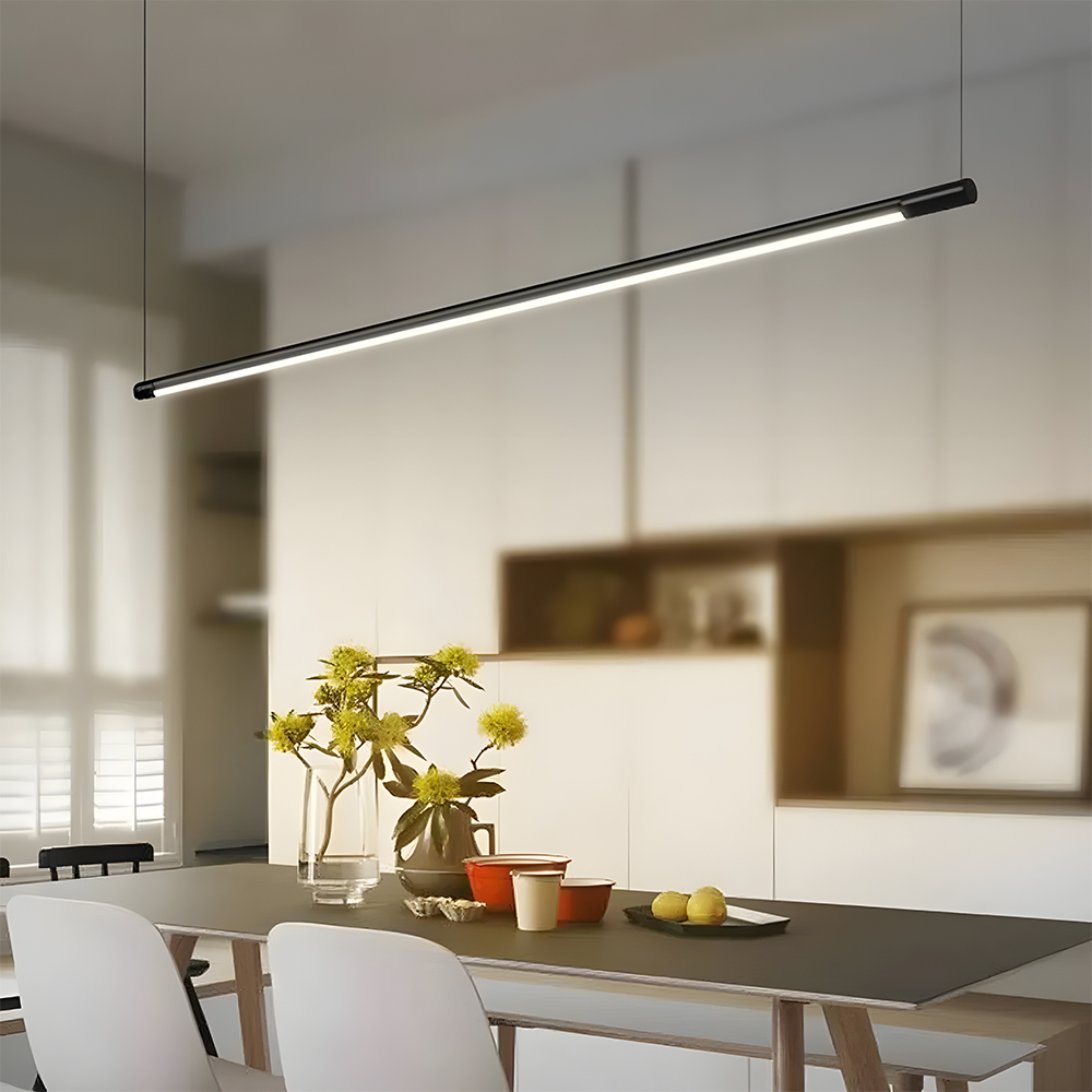Minimalist Linear LED Pendant Light For Kitchen Island