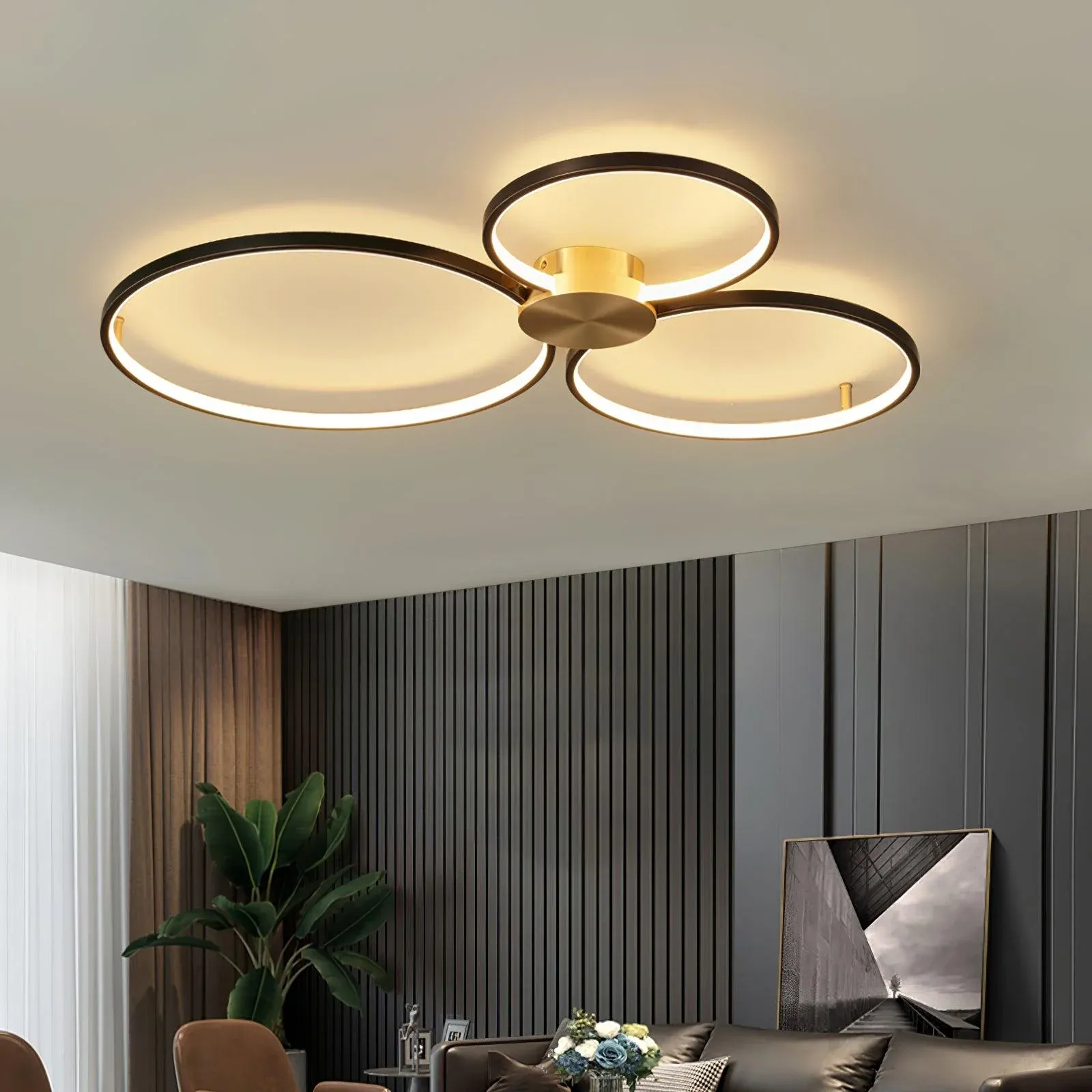 Creative Circle Metal LED Living Room Ceiling Lights
