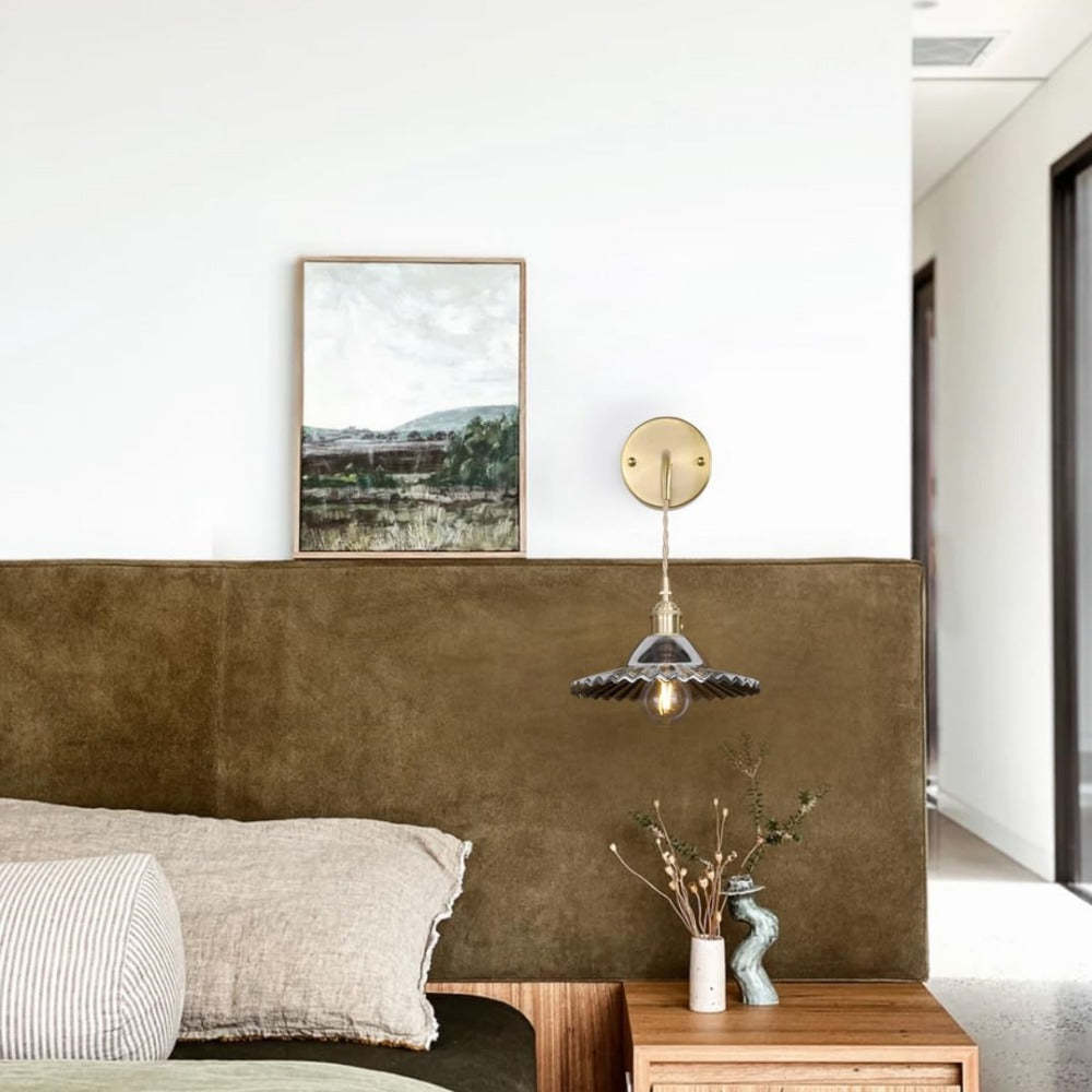 Nordic Bedside Adjustable Glass Wall Lamp -Homdiy